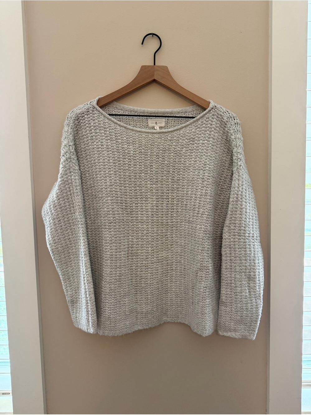 Lou & Grey sz S Cozy Women's Light Gray Knit Sweater